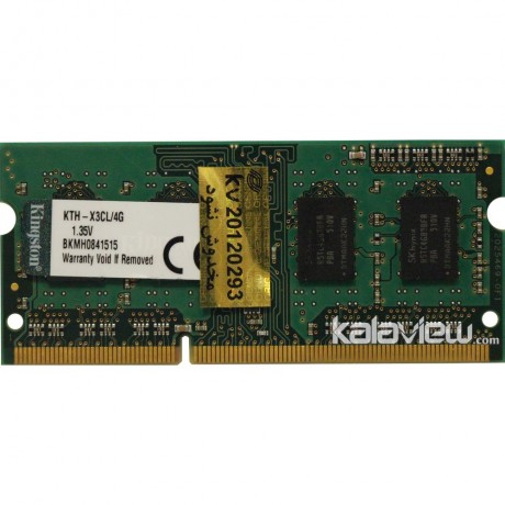 رم لپ تاپ کینگستون 4GB مدل DDR3L باس 1600MHZ/12800 چین KTH-X3CL/4G تایمینگ CL11