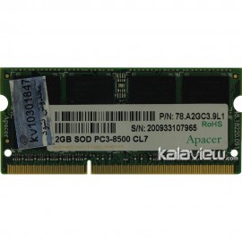 رم لپ تاپ اپیسر 2GB مدل DDR3 باس 1066MHZ/8500 چین 78.A2GC3.9L1 تایمینگ CL7