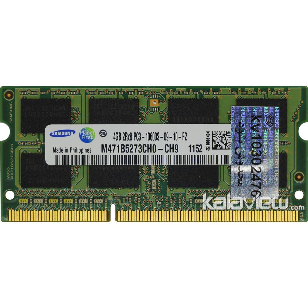 رم لپ تاپ سامسونگ 4GB مدل DDR3 باس 1333MHZ/10600 فیلیپین PH M471B5273CH0-CH9 1152 تایمینگ CL9