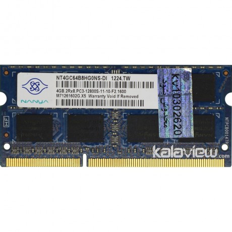 رم لپ تاپ نانیا 4GB مدل DDR3 باس 1600MHZ/12800 تایوان NT4GC64B8HG0NS-DI (TW) تایمینگ CL11