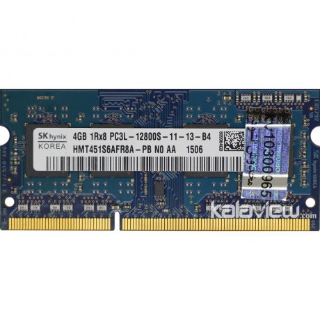 رم لپ تاپ اس کی هاینیکس 4GB مدل DDR3L باس 1600MHZ/12800 کره HMT451S6AFR8A-PB N0 AA 506 تایمینگ CL11