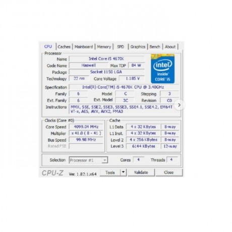 پردازنده مرکزی اینتل مدل HASWELL CORE I5 4670K TRAY
