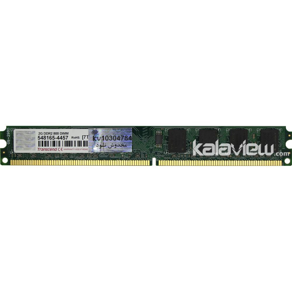 رم کامپیوتر ترنسند 2GB مدل DDR2 باس 800MHZ/6400 چین تایمینگ CL5