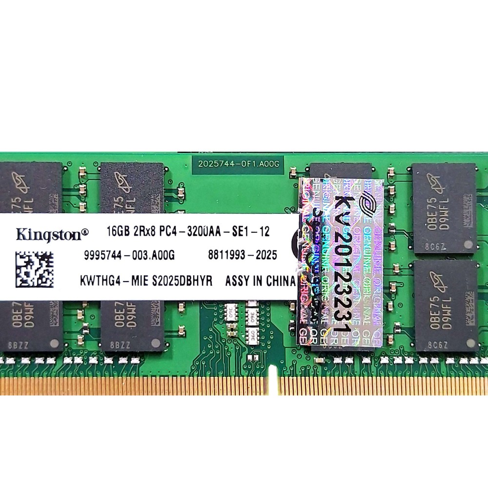 رم لپ تاپ کینگستون 16GB مدل DDR4 باس 3200MHZ/25600 چین KWTHG4-MIE S2025DB تایمینگ CL22