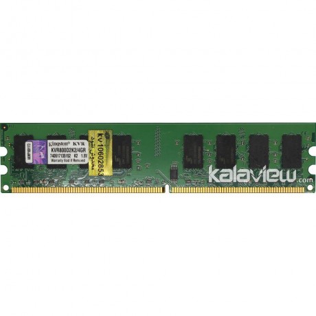 رم کامپیوتر کینگستون 2GB مدل DDR2 باس 800MHZ/6400 چین KVR800D2K2/4GR تایمینگ CL6