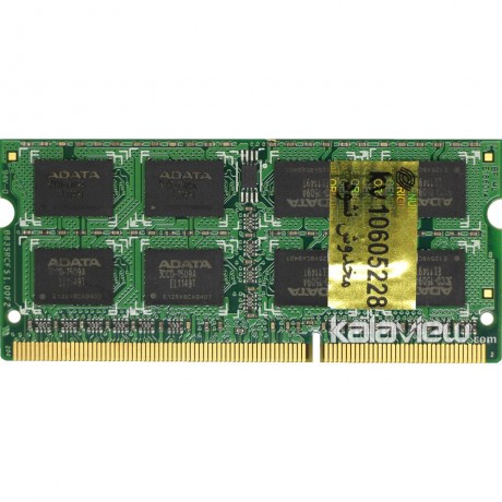 رم لپ تاپ ای دیتا 4GB مدل DDR3 باس 1333MHZ/10600 چین AD73I1C1672EV تایمینگ CL9