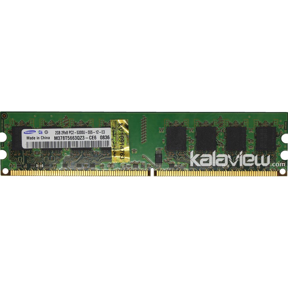 رم کامپیوتر سامسونگ 2GB مدل DDR2 باس 667MHZ/5300 چین CN M378T5663QZ3-CE6 0836 تایمینگ CL5