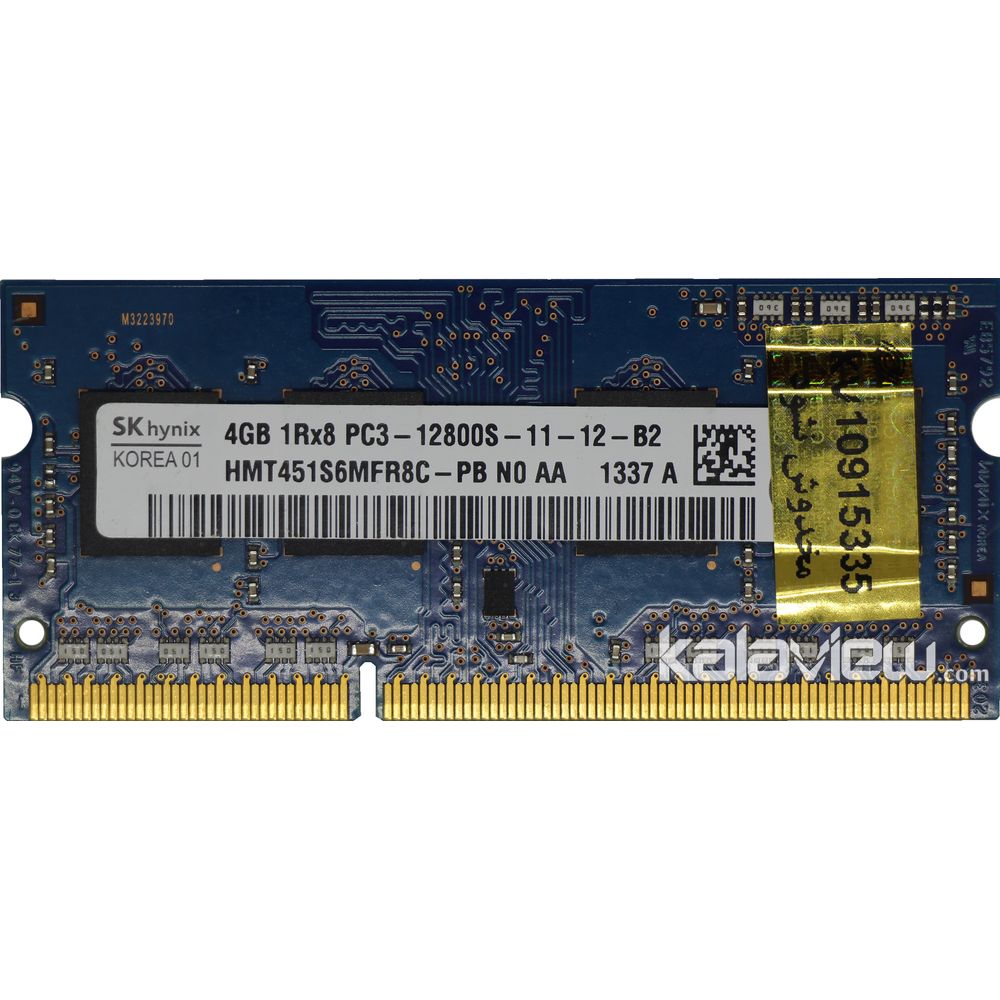 رم لپ تاپ اس کی هاینیکس 4GB مدل DDR3 باس 1600MHZ/12800 کره HMT451S6MFR8C-PB N0 AA 337 تایمینگ CL11