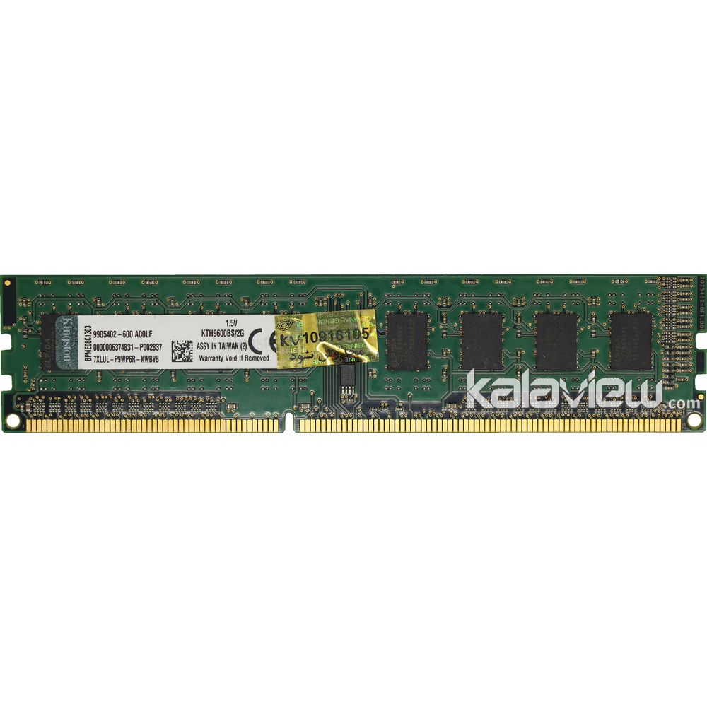 رم کامپیوتر کینگستون 2GB مدل DDR3 باس 1333MHZ/10600 تایوان KTH9600BS/2G تایمینگ CL9