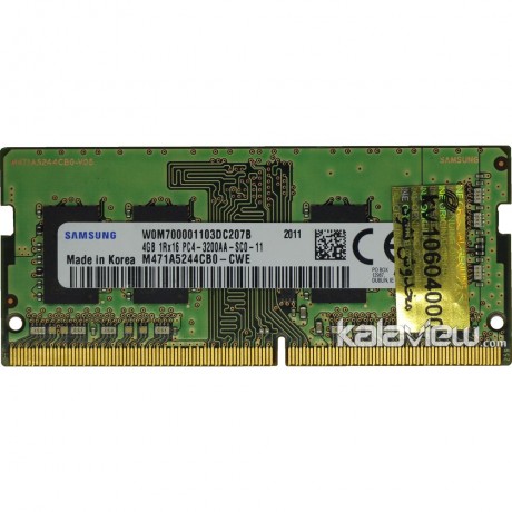 رم لپ تاپ سامسونگ 4GB مدل DDR4 باس 3200MHZ/25600 کره KR M471A5244CB0-CWE 2011 تایمینگ CL22