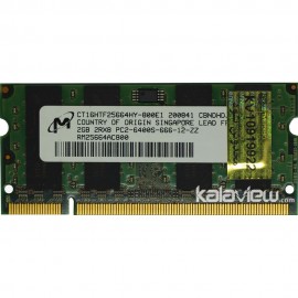 رم لپ تاپ میکرون 2GB مدل DDR2 باس 800MHZ/6400 چین CT16HTF25664HY-800E1 تایمینگ CL6