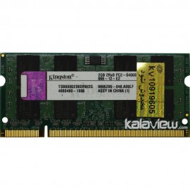 رم لپ تاپ کینگستون 2GB مدل DDR2 باس 800MHZ/6400 چین TSB800D2S6DR8-2G تایمینگ CL6