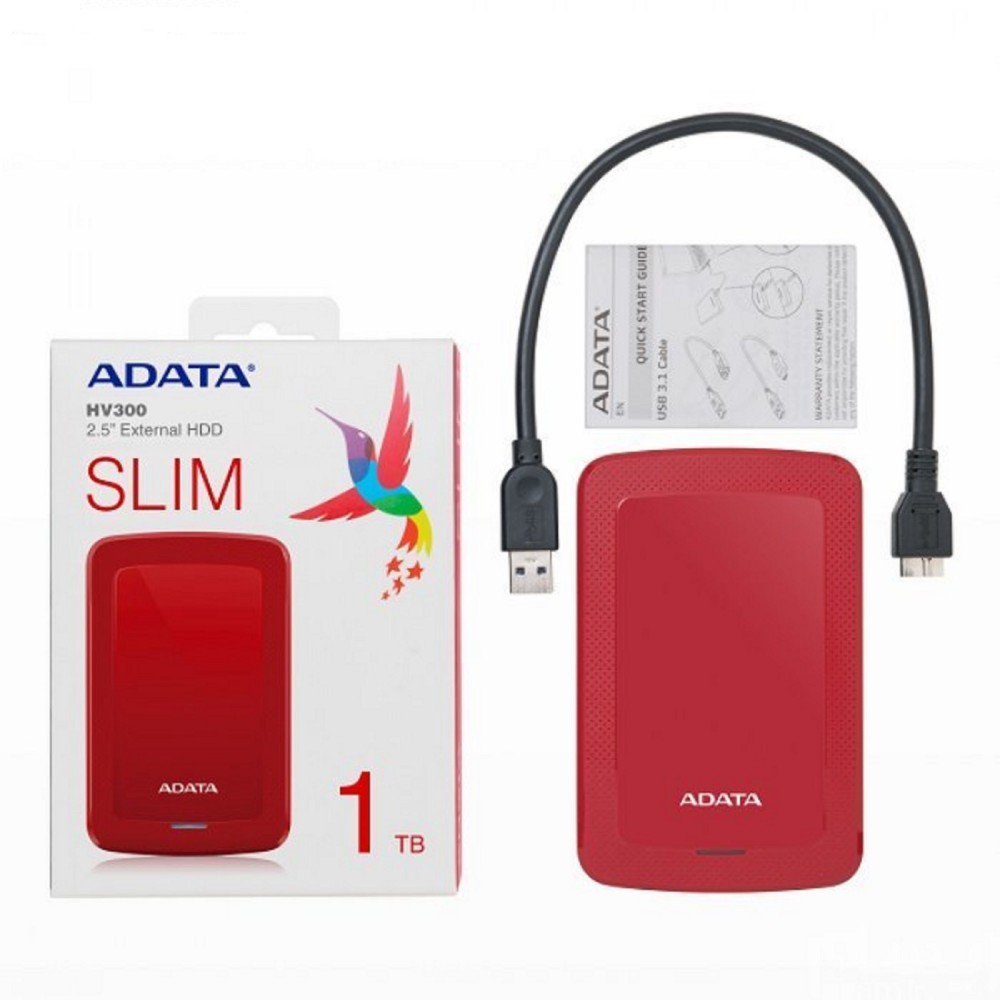 هارد اکسترنال ای دیتا 1TB HV300 قرمز