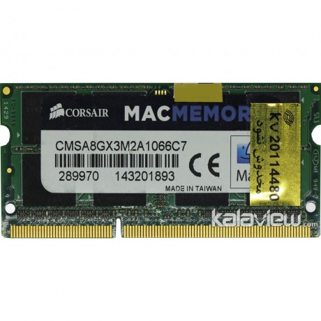 رم لپ تاپ کورسیر 4GB مدل DDR3 باس 1066MHZ/8500 تایوان CMSA8GX3M2A1066C7 تایمینگ CL7