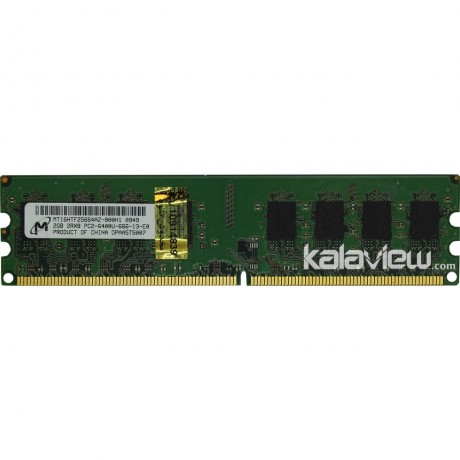 رم کامپیوتر میکرون 2GB مدل DDR2 باس 800MHZ/6400 چین MT16HTF25664AZ-800H1 تایمینگ CL6
