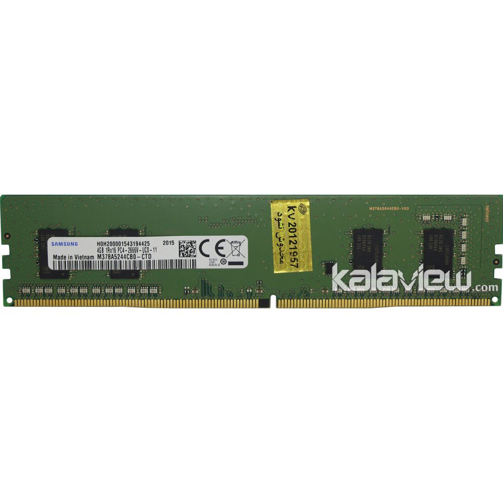 رم کامپیوتر سامسونگ 4GB مدل DDR4 باس 2666MHZ/21300 ویتنام VN M378A5244CB0-CTD تایمینگ CL19