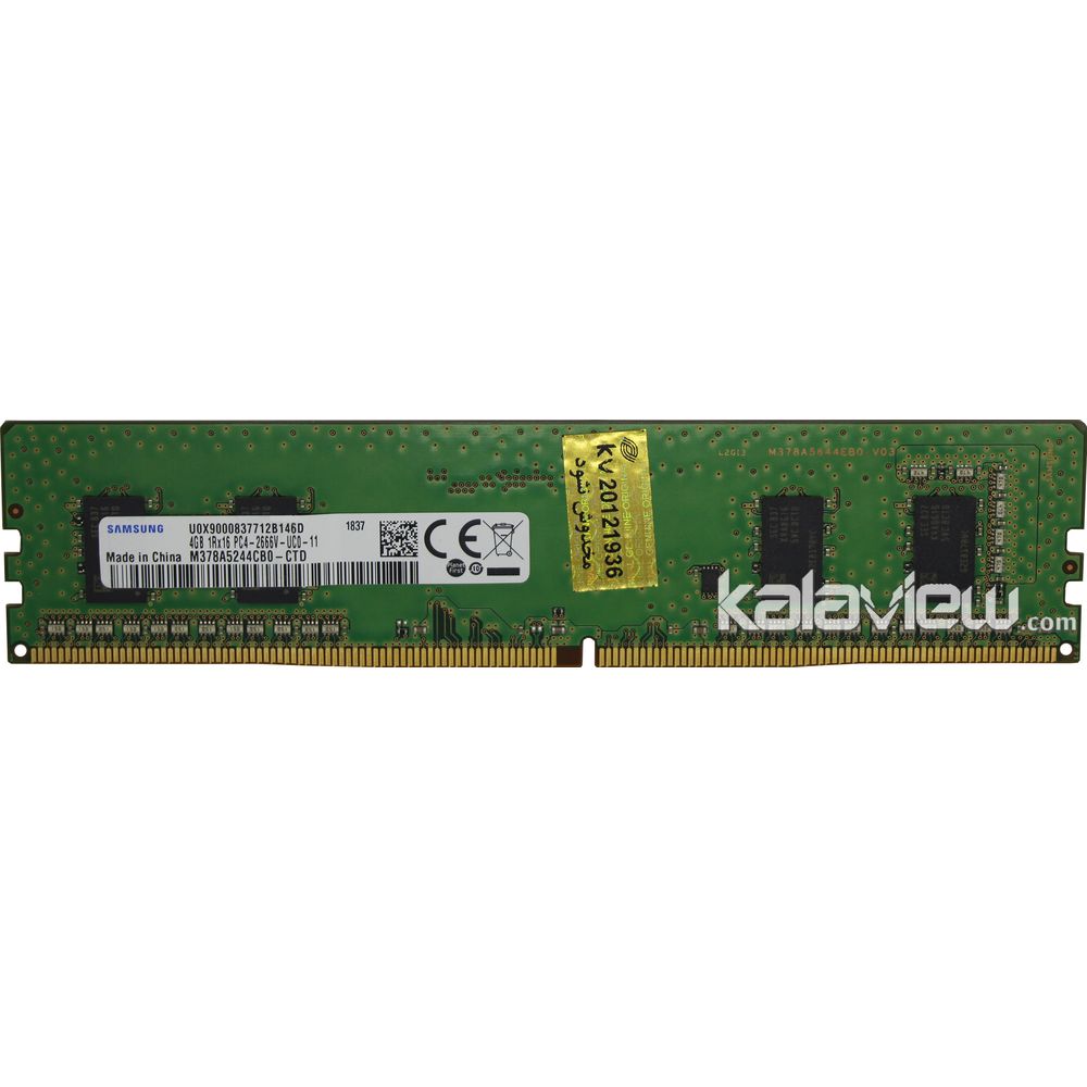 رم کامپیوتر سامسونگ 4GB مدل DDR4 باس 2666MHZ/21300 چین CN M378A5244CB0-CTD تایمینگ CL19