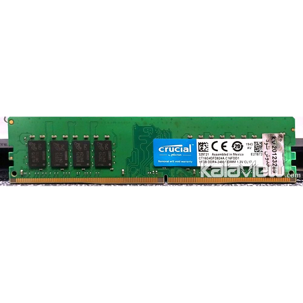 رم کامپیوتر کروشیال 16GB مدل DDR4 باس 2400MHZ/19200 مکزیک CT16G4DFD824A.C16FDD1 تایمینگ CL7