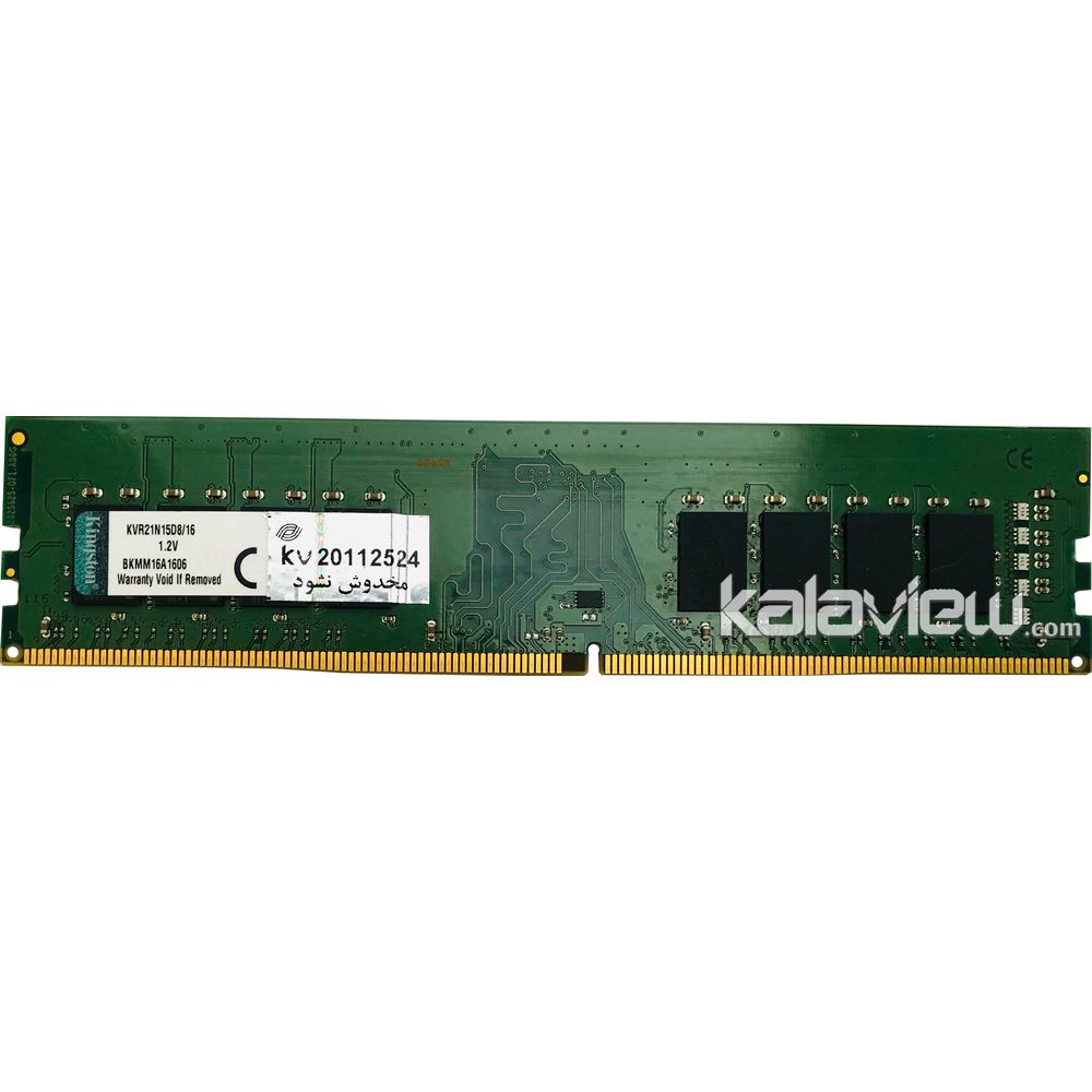 رم کامپیوتر کینگستون 16GB مدل DDR4 باس 2133MHZ/17000 چین KVR21N15D8/16 تایمینگ CL17
