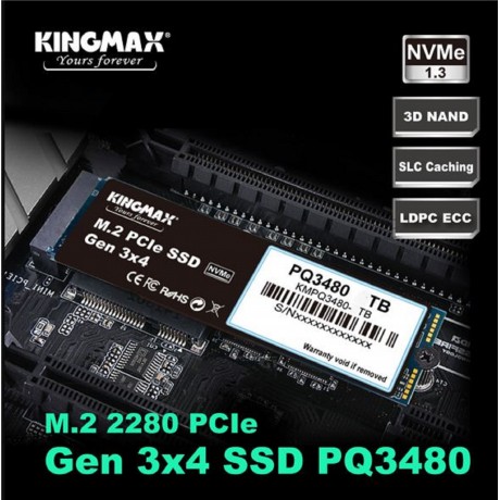 حافظه اس اس دی اینترنال کینگ مکس 1TB مدل PQ3480 NVME M.2 2280 PCIE GEN 3X4 پارت نامبر PQ3480 1TB