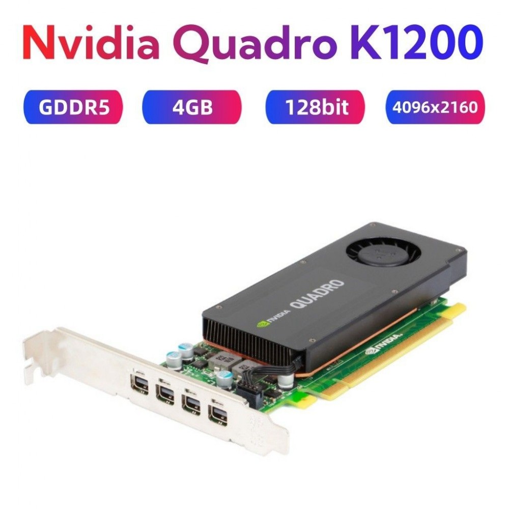 کارت گرافیک استوک NVIDIA QUADRO K1200 GDDR5 4GB با براکت بلند بدون پک