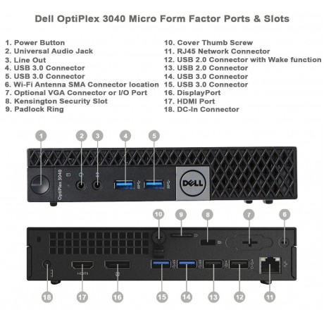 کیس تاینی استوک ‌دل مدل OPTIPLEX 3040 MICRO D10U001
